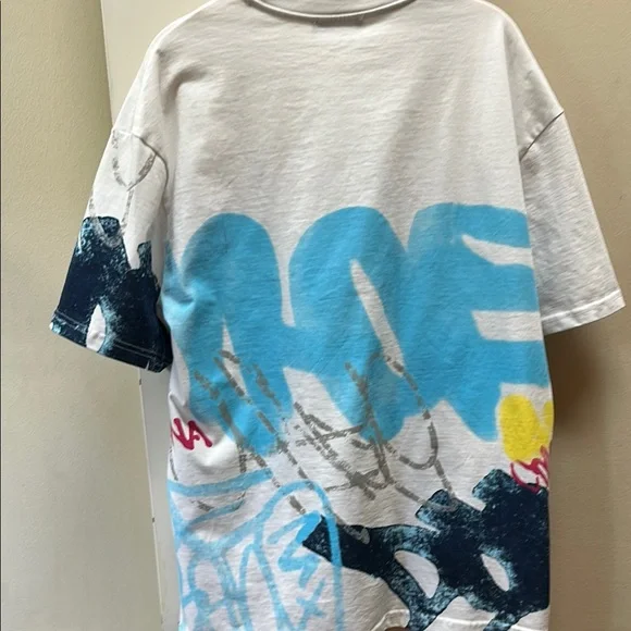 Dolce & Gabbana White Graffiti Tee with Multicolor Accents medium - Picture 5 of 7